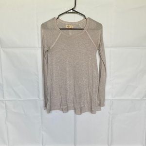 Beige/cream Hollister knit long sleeve (XS)